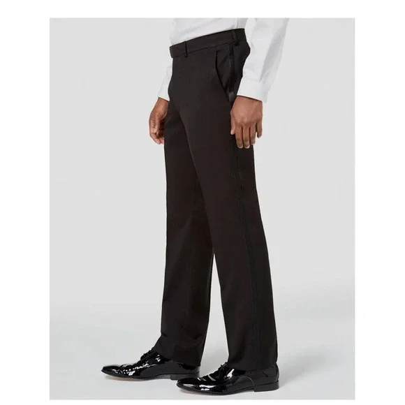 Kenneth Cole Reaction | Suits & Blazers | Kenneth Cole Mens Black Slimfit  Stretch Tuxedo Dress Pants Sz 42s W35 Wedding | Poshmark